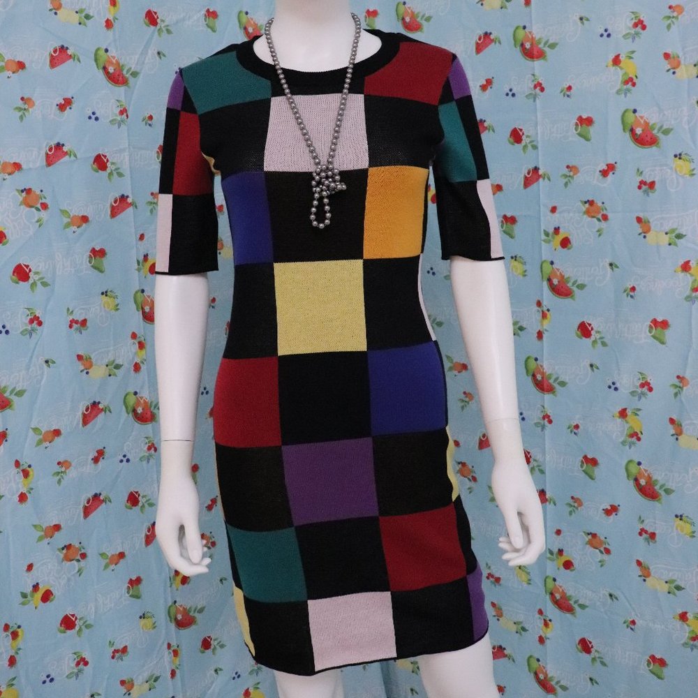 Colorful checkered dress